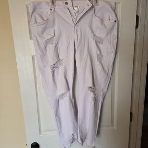 Distressed Lavender Women Jeans